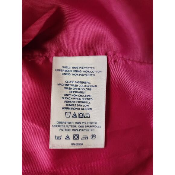 Land's End Women's XL(18-20) Pink Trench Coat w/Gingham-Patterned Lining - Picture 9 of 9